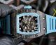 Replica Richard Mille RM010 AG RG Carbon Watches Sky Blue Rubber Strap (4)_th.jpg